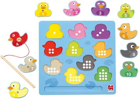 Puzzle magnétique canards Bleu 5 - vertbaudet enfant 
