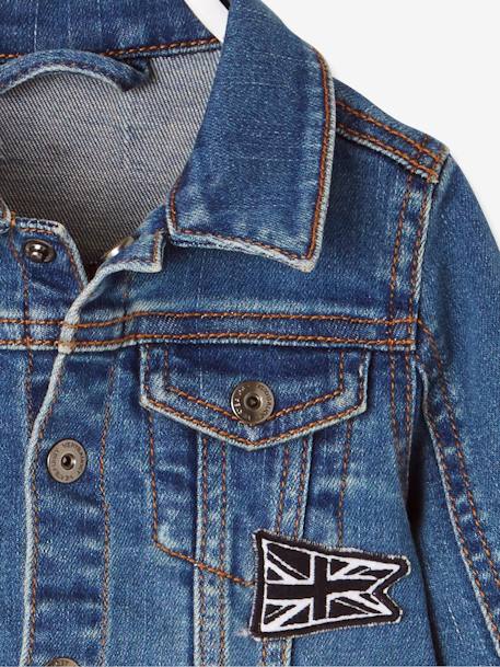 Veste en jean bébé garçon drapeau anglais Denim stone 3 - vertbaudet enfant 