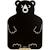 Ardoise mural Ours enfant pour écriture à la craie avec plumier en bois Noir 2 - vertbaudet enfant 
