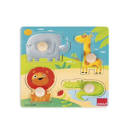 Encastrement animaux sauvages Orange 3 - vertbaudet enfant 