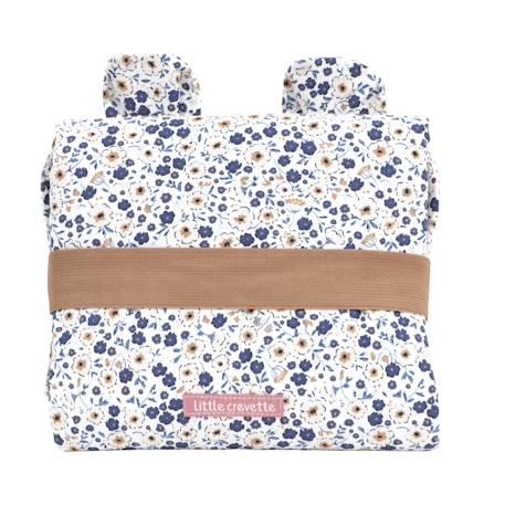 Tapis à langer de voyage coton bio Bleu+Caramel+Fleurs beiges+Vichy vert 2 - vertbaudet enfant 