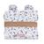 Tapis à langer de voyage coton bio Bleu+Caramel+Fleurs beiges+Vichy vert 2 - vertbaudet enfant 
