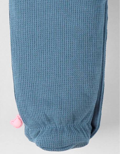 Pyjama bébé coton gaufré Bleu 5 - vertbaudet enfant 