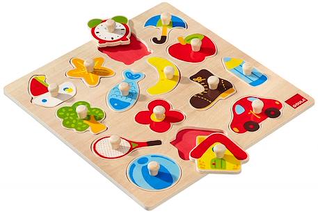 Puzzle silhouettes à encastrer Beige 1 - vertbaudet enfant 