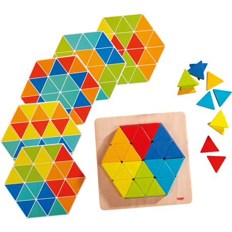 Jeu d’assemblage triangles magiques Beige 1 - vertbaudet enfant 