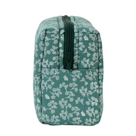 Trousse de toilette coton bio Bleu+Bois de rose+Caramel+Fleurs beiges+Vert sapin+Vichy vert 21 - vertbaudet enfant 