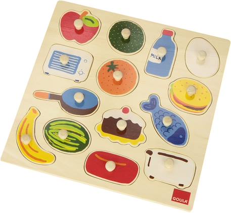 Puzzle bébé aliments de cuisine Beige 3 - vertbaudet enfant 