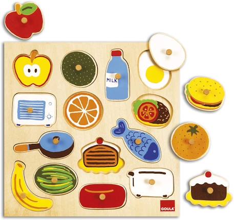 Puzzle bébé aliments de cuisine Beige 2 - vertbaudet enfant 