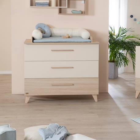 Commode à langer évolutive 3 tiroirs sidney Cashmere / chêne 6 - vertbaudet enfant 