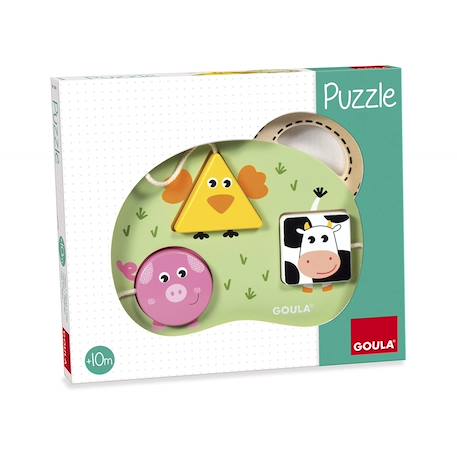 Mon premier puzzle ferme Beige 3 - vertbaudet enfant 