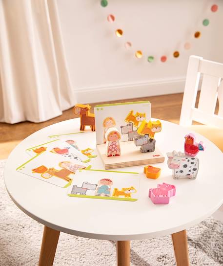 Jeu à empiler 3d à la ferme Beige 6 - vertbaudet enfant 