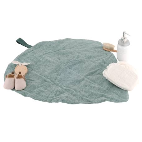 Tapis à langer de voyage coton bio dream forest Vert sauge 1 - vertbaudet enfant 