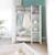 Armoire bébé 3 portes à fermeture douce ole Blanc - chêne foncé 3 - vertbaudet enfant 
