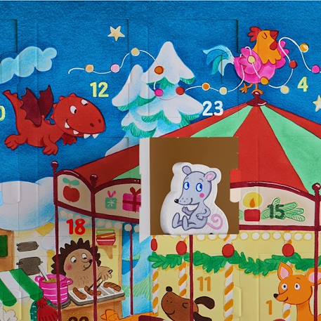 Mon premier calendrier de l'avent - marché de noël Jaune 4 - vertbaudet enfant 
