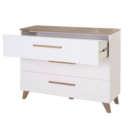 Chambre bébé évolutive 2 pièces - fermeture soft-close ole Blanc - chêne foncé 4 - vertbaudet enfant 