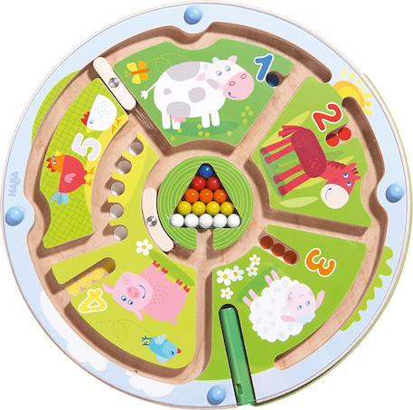Jeu magnétique labyrinthe de chiffres Vert 1 - vertbaudet enfant 
