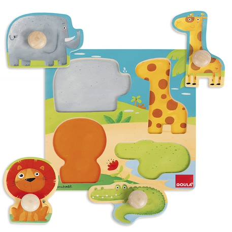 Encastrement animaux sauvages Orange 2 - vertbaudet enfant 