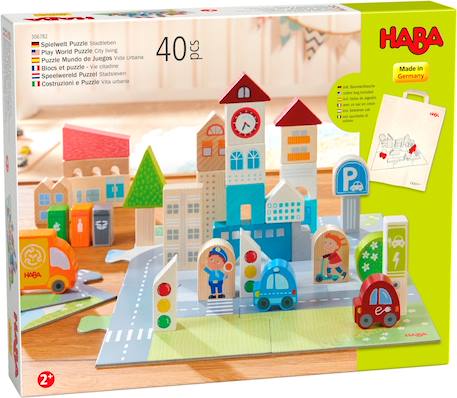 Blocs et puzzle vie citadine Blanc 1 - vertbaudet enfant 