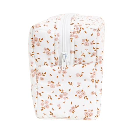 Trousse de toilette coton bio Bleu+Bois de rose+Caramel+Fleurs beiges+Vert sapin+Vichy vert 8 - vertbaudet enfant 