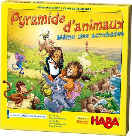 Pyramide d’animaux – mémo des acrobates Vert 1 - vertbaudet enfant 