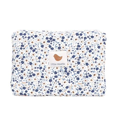 Trousse de toilette coton bio Bleu+Bois de rose+Caramel+Fleurs beiges+Vert sapin+Vichy vert 3 - vertbaudet enfant 