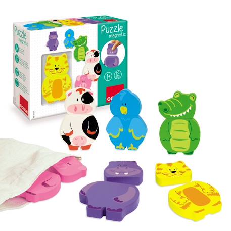 6 puzzles magnétiques animaux Vert 1 - vertbaudet enfant 