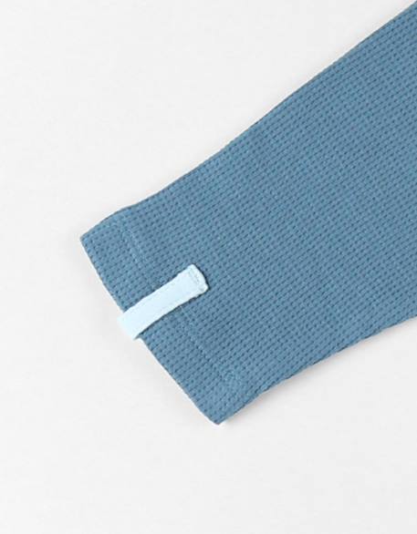 Pyjama bébé coton gaufré Bleu 6 - vertbaudet enfant 