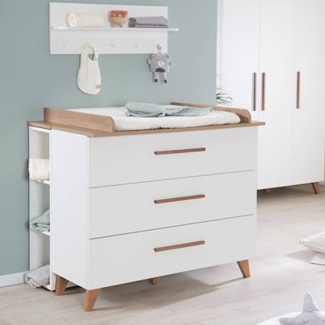 Chambre bébé évolutive complète avec soft-close ole Blanc - chêne foncé 5 - vertbaudet enfant 