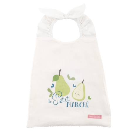 Bavoir élastiqué lin Cantine+Le petit marché+Moussaillon 4 - vertbaudet enfant 