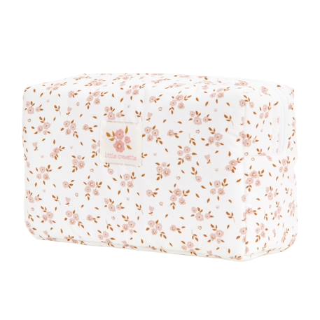 Trousse de toilette coton bio Bleu+Bois de rose+Caramel+Fleurs beiges+Vert sapin+Vichy vert 6 - vertbaudet enfant 