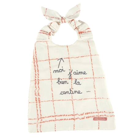 Bavoir élastiqué lin Cantine+Le petit marché+Moussaillon 1 - vertbaudet enfant 