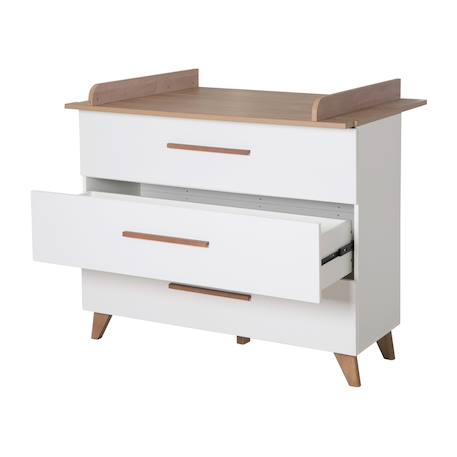 Chambre bébé évolutive 2 pièces - fermeture soft-close ole Blanc - chêne foncé 5 - vertbaudet enfant 