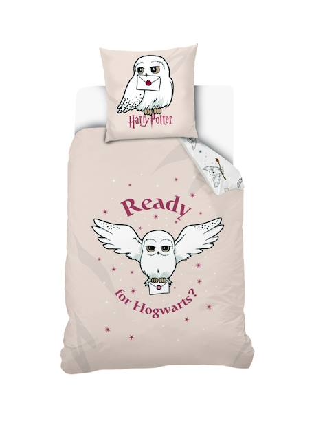 Housse de couette harry potter hedwige coton Ecru+Rose 5 - vertbaudet enfant 