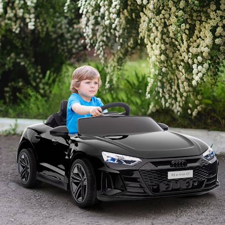 Voiture électrique enfant audi rs e-tron gt v. Max. 5 km/h télécommande effets sonores lumineux Blanc+Bleu+Noir+Rouge 14 - vertbaudet enfant 