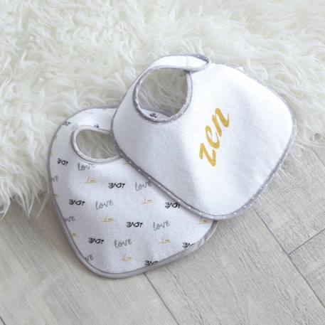 Lot de 7 bavoirs bébé Jaune 2 - vertbaudet enfant 