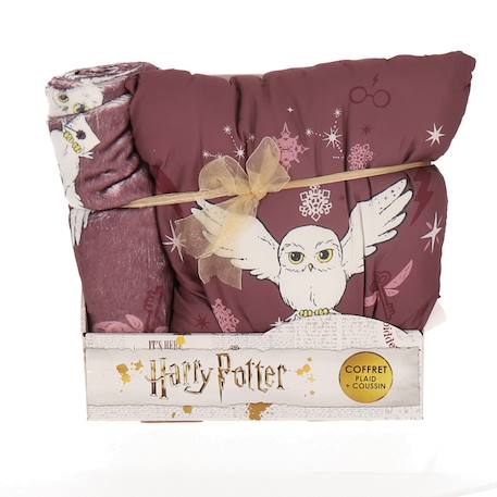Coffret coussin et plaid harry potter hedwige Violet 1 - vertbaudet enfant 