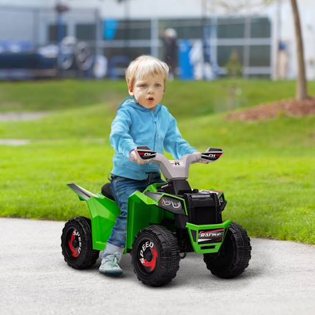Quad électrique enfant v. Max. 2,5 km/h 6 v Rose+Rouge+Vert 14 - vertbaudet enfant 