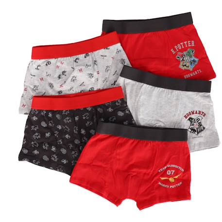 Lot de 5 boxers harry potter warner coton élasthanne Rouge 1 - vertbaudet enfant 