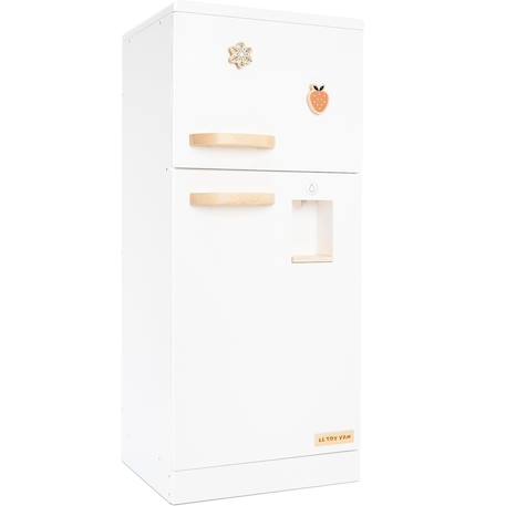 Réfrigérateur-congélateur en bois Blanc 1 - vertbaudet enfant 