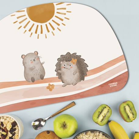 Set de table hérisson & souris Multicolore 2 - vertbaudet enfant 