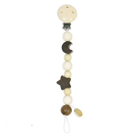 Accroche tétine lune/etoile Beige 2 - vertbaudet enfant 