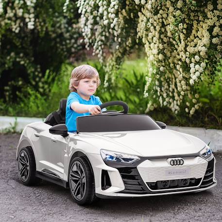 Voiture électrique enfant audi rs e-tron gt v. Max. 5 km/h télécommande effets sonores lumineux Blanc+Bleu+Noir+Rouge 2 - vertbaudet enfant 