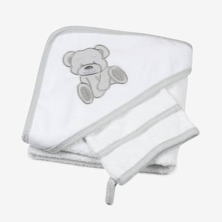 Sortie de bain bébé Blanc 1 - vertbaudet enfant 