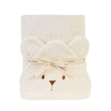 Cape de bain coton bio ourson Caramel+Écru 6 - vertbaudet enfant 