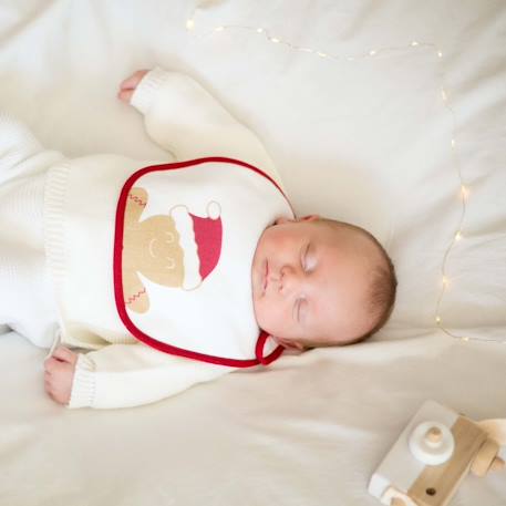 Lot de 2 bavoirs naissance de noël Blanc 3 - vertbaudet enfant 