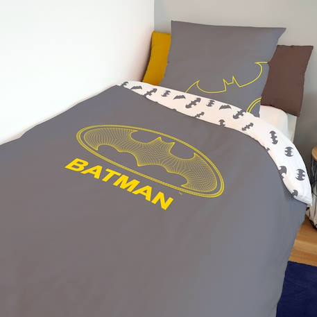 Housse de couette batman logo dc comics coton Gris 2 - vertbaudet enfant 