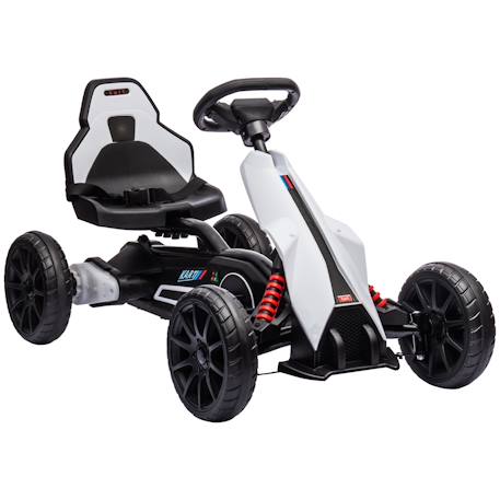 Kart électrique enfant 12v 2 vitesses max. 5 km/h ceinture sécurité Blanc 1 - vertbaudet enfant 