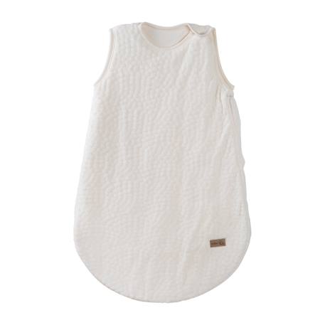Gigoteuse sans manches en coton bio à pois en relief seashells Bleu indigo+Écru 7 - vertbaudet enfant 