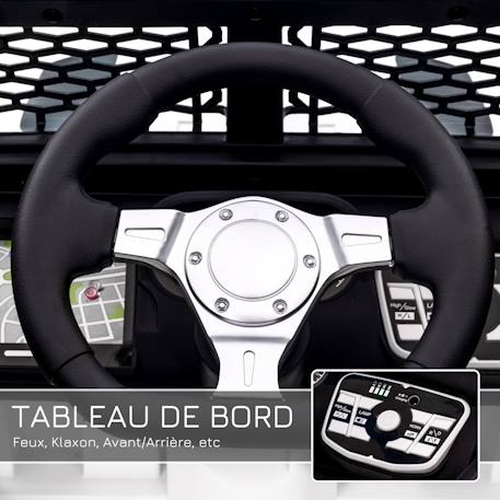 Voiture 4x4 électrique enfant 2 x 35 w 5 km/h max. Télécommande effets lumineux sonore Blanc 5 - vertbaudet enfant 