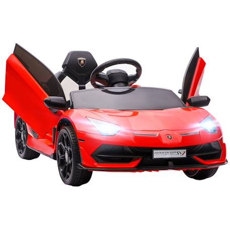 Voiture électrique enfant lamborghini aventador roadster svj télécommande effets sonores lumineux Rouge+Vert 1 - vertbaudet enfant 